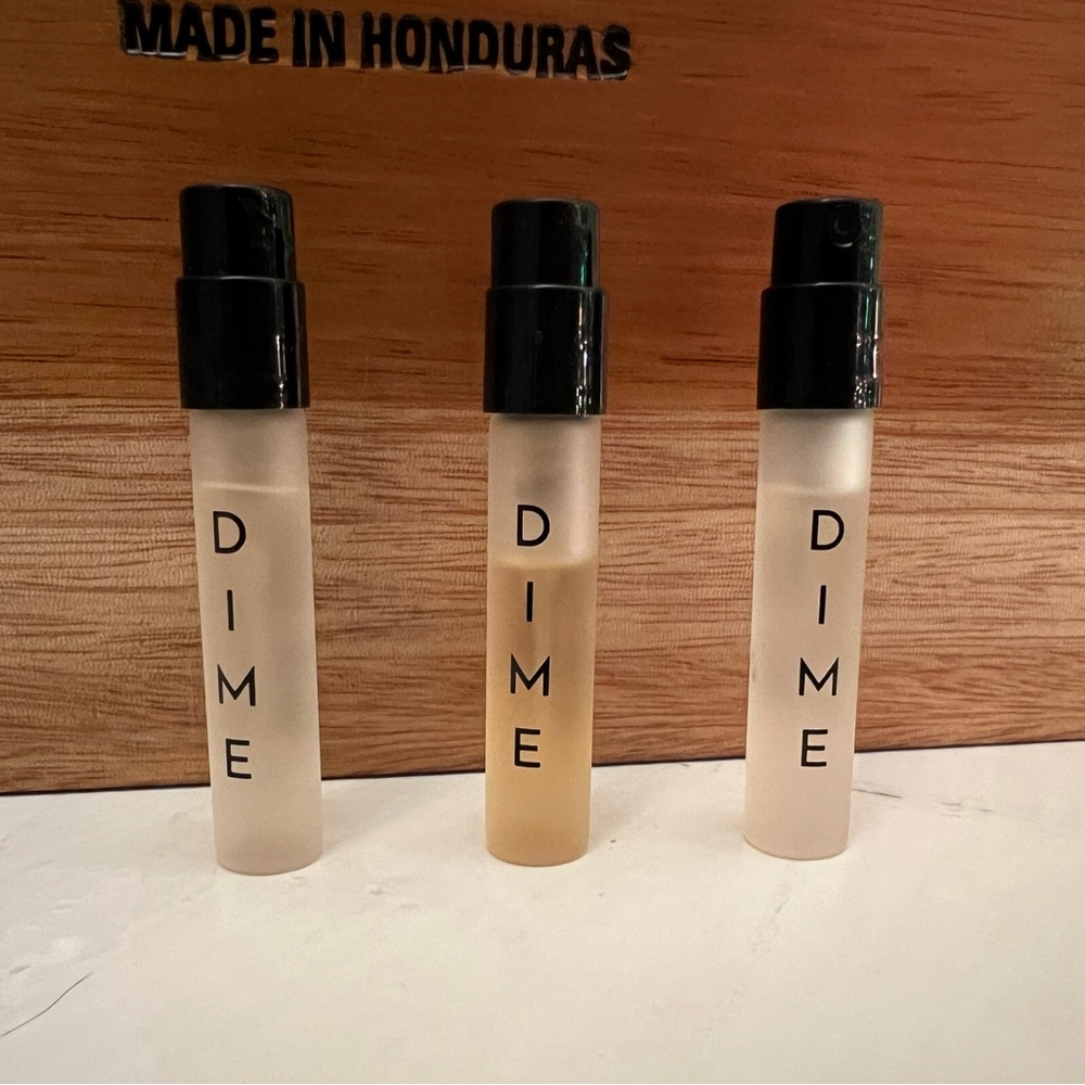 Dime Perfume Sampler, 3 of 5 are included